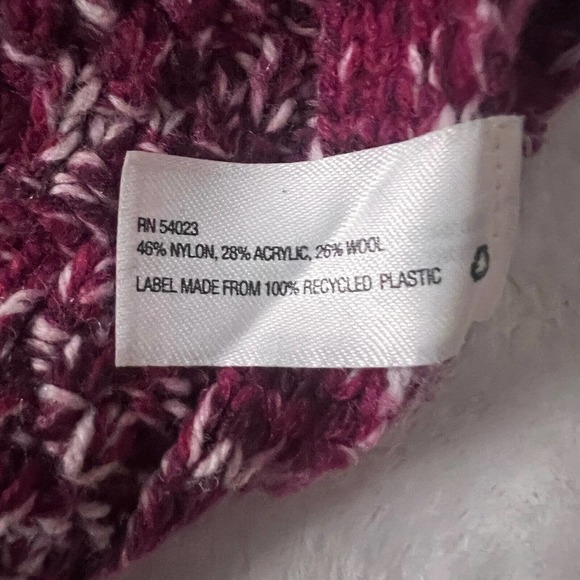 Gap Sweater Womens Small Red Maroon Long Sleeve Chunky Knit V-Neck Pull Over - Picture 4 of 7